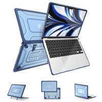 Étui rigide pour ordinateur portable MacBook Air 13.6 A2681/A3113/A3240/A3449 avec béquille pliable, résistant aux rayures, housse de protection pour ordinateur portable