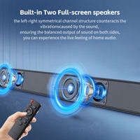 RGB Kabellose Bluetooth Soundbar Lautsprechersystem Multimedia-Soundbar mit Subwoofer Surround-Sound für TV Soundbar