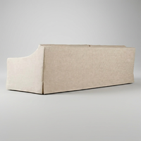 Canapé sectionnel à 2 coussins avec accoudoirs inclinés, aspect luxueux, prix abordable, pour salon de style européen américain moderne