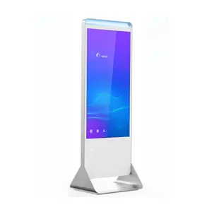 photo booth 65 75 inch free standing interactive touch screen digital signage indoor advertising player LCD totem display