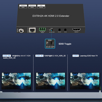 Penambah jangkauan HDMI HD 4k 60m, penerima pemancar Video nirkabel 4K HDMI KVM Extender 120M KVM USB HDMI extender