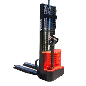 2024 sıcak satış tam elektrikli kendinden kaldırıcı istifleyici <span class=keywords><strong>1500kg</strong></span> 2000kg 3-4m satılık palet istifleyici Forklift üzerinde standı - Product Image 1