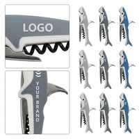 Accessoires pour le vin : Tire-bouchon de sommelier en forme de requin, coupe-capsule et couteau 3-en-1