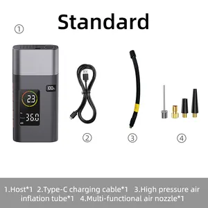 Cigarette Lighter Powered Car Tire Inflator Pump With Tire Repair Tool Screwdriver Needle Nose Plier