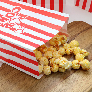 Màu Đỏ & Trắng Sọc Không Thấm Nước Lớp Phủ UV Xách Tay Dùng Một Lần Tông Bỏng Ngô Hộp Container Cho Rạp Chiếu Phim Các Sự Kiện Bên - Product Image 2