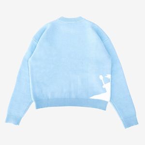 เสื้อสเวตเตอร์ผู้ชายลายกราฟิกแบบถัก  คอวี  สำหรับฤดูหนาว  พร้อมปักโลโก้ตามสั่ง  เสื้อไหมพรมลำลอง  เสื้อถักแบบสวมหัว  เสื้อสเวตเตอร์ผู้ชายสั่งทำพิเศษ - Product Image 2