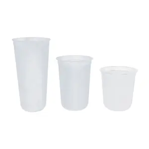 生态300毫升12oz塑料霜柔性杯柔性可重复使用派对杯一次性塑料杯