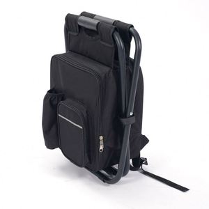 Folding Camping Chair Stool with Tackle <b>Bag</b> <b>Waterproof</b> Oxford Fabric & Alloy Steel - Product Image 3