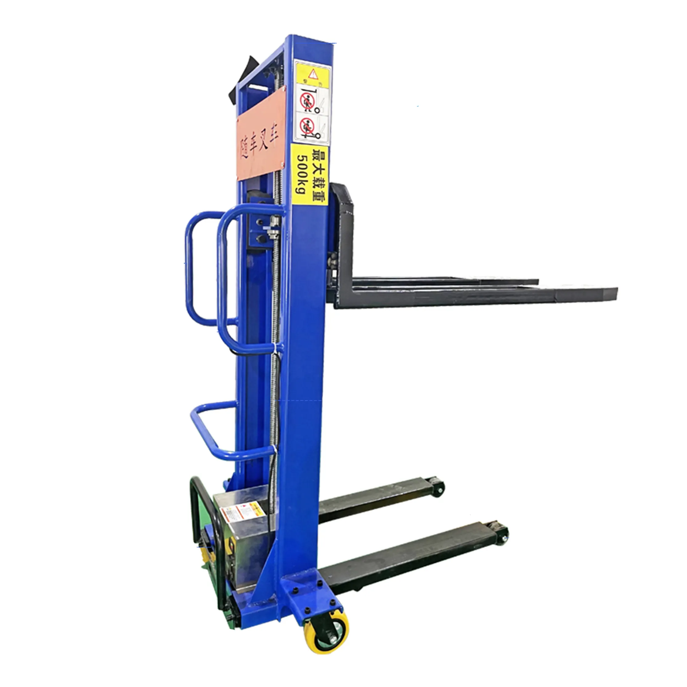 Factory price 300KGS 500KGS 1T Full-electric Portable Self Loading Stacker Electric Forklift
