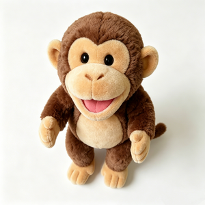 Marioneta de mano de mono personalizable, Marioneta de mono de peluche, Marioneta de mano de mono marrón, Juguete de mono de peluche suave - Product Image 5