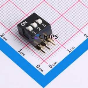 DA-03-K-T DIP Switch Through hole Component (THT) Switch Single Pole Single Throw 3 2.54mm 25mA - Product Image 1