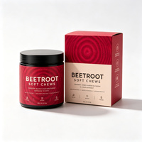 Bonbons à mâcher à la betterave, booster d'oxyde nitrique, circulation sanguine, CoQ10, énergie, endurance, santé cardiovasculaire, hommes, femmes, 60 unités