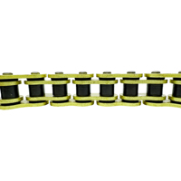Chaîne de moto Gold Custom Link Count 520HV-120L, chaîne à rouleaux de transmission de haute qualité et durable pour pièces de moto