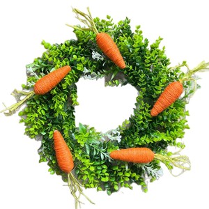 Couronne de Pâques en radis, décoration artisanale à suspendre à la <span class=keywords><strong>porte</strong></span>, <span class=keywords><strong>plante</strong></span> artificielle en plastique - Product Image 2