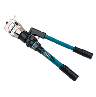 Outil de sertissage hydraulique manuel 126 kN, pince à sertir manuelle pour cosses de câbles Cu 16-400 mm² avec 12 matrices et tête à mâchoires ouvertes CYO-400C