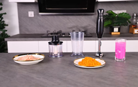 Mixeur et batteur à main 300W en plastique, 1 vitesse, certifié CE GS, détachable, pour œufs, fruits et viande, idéal pour la cuisine - Vente en gros
