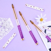 Produits pour vernis à ongles en acrylique, brosse pour manucure, violet, cœur, liquide, poignée, taille 16, 1 pièce, nouveauté 2022