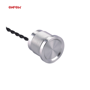 Onpow 19mm IP68 kim loại Piezo đẩy nút chuyển đổi 1NO 12V Áp Điện chuyển đổi 19mm - Product Image 1
