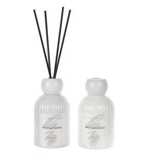 Chất Lượng Cao Dài Hương Thơm Chất Lỏng Nhà Khuếch Tán Xi Lanh Nhiều Màu Sắc Gốm Thủy Tinh Bằng Gỗ Nắp Reed Khuếch Tán - Product Image 1