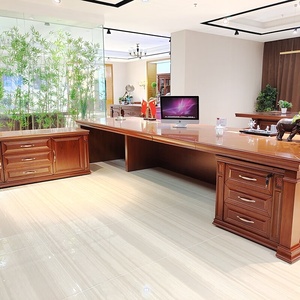 High-end lüks L i-şekilli direktör ofis masası yöneticisi ceo'su patron ofis mobilyaları E0 MDF çözümleri masa ofis yönetici masası - Product Image 4