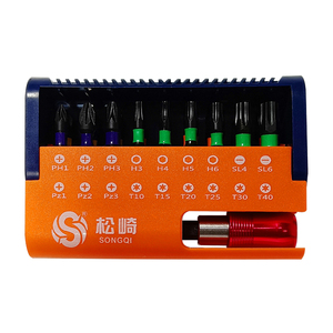 Songqi 1/4 "Hex Shank vít trình điều khiển thiết lập 18 + 1 cái 25 mét từ đầu tuốc nơ vít bit với pH/PZ/Torx/SL/Hex loạt - Product Image 1