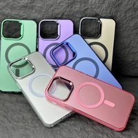IMD mat clair à la mode sans fil charge étui de protection Style de rue couverture de téléphone portable pour iPhone 16Pro Max & 15 Plus