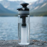 Bouteille filtrante à eau portable écologique en céramique et charbon actif, purificateur à ultrafiltration pour la survie en plein air, les voyages et le camping
