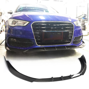 Alerón Delantero de Fibra de Carbono Real para Automóvil A3 S3 8V, Protector de Parachoques Delantero, Divisor de Mentón, Kits de Carrocería para <span class=keywords><strong>Audi</strong></span> A3 S3 2013 2014 2015 2016 - Product Image 1