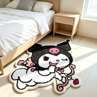 Custom Printed sanrio Rug Irregular Shaped Anime Rug Fake Wool Luxury Fluffy Kawaii Cashmere Soft Hello Kitty Carpet Home Decora
