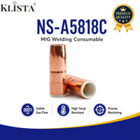 Buse de soudage MIG en cuivre NS-A5818C AccuLock S Series, buse de protection thermique, accessoires de soudage MIG résistants à la chaleur