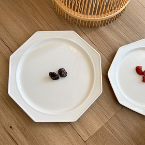 Solhui – assiettes en céramique octogonales blanches pour Restaurant, vente en gros - Product Image 6