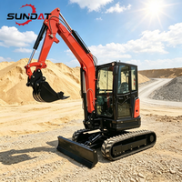 Beberapa Model Excavator Mini Opsional yang Dilengkapi Kabin yang Dapat Disesuaikan untuk Kebutuhan Operator dengan Tinggi Badan Berbeda