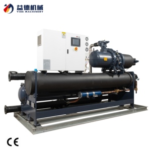 Vida soğutucu üretim yüksek verimli vidalı soğutma için 100HP endüstriyel su soğutmalı karbonatlı içecek ünite - Product Image 2