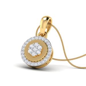 Pendentif en diamant de laboratoire plaqué or 14 carats, collier en argent sterling avec grappe de diamants, bijou porte-bonheur, cadeau de fiançailles pour les fêtes - Product Image 2