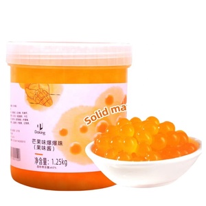 Doking 1.25กก. 3กก. ชาฟองมะม่วง popping bursting Boba popping popping popping poba Pearl สำหรับชานม Boba ชาป๊อป Boba - Product Image 1