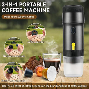 เครื่องชงกาแฟเอสเพรสโซแบบพกพา ดีไซน์โรงงาน พร้อมระบบทำความร้อนน้ำ แบตเตอรี่แบบชาร์จได้ 7500mAh เครื่องชงกาแฟเอสเพรสโซไฟฟ้าอัตโนมัติ - Product Image 2