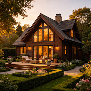 Frais de conception pour villa de luxe en bois à deux étages, sur mesure, à <span class=keywords><strong>montage</strong></span> rapide, type chalet en pin, pour complexe hôtelier, maison d'hôtes de jardin, OEM ODM - Product Image 1