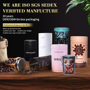 Latas de café de metal de acero inoxidable, embalaje de alimentos, granos de café, caja de lata, ecológico, personalizado, rosa, 240ml - Product Image 6
