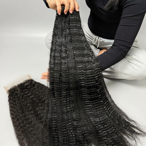 Extensions de cheveux SDD de luxe en cheveux Remy vietnamiens, texture bouclée Yaki (Kinky) lisse - Product Image 1