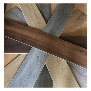 Hot Sale Wood Grain Fireproof Click Lock Vinyl SPC Plastic Flooring Tiles