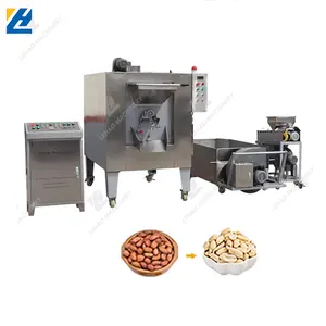 Mesin pendingin pemanggang kacang, alat pengupas kacang kacang panggang garis proses pembakaran kacang