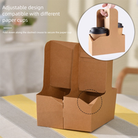 Porte-papier Kraft portable pour fleurs de café Sac cadeau élégant pour transporter une boîte d'emballage de fleurs pour transporter des fleurs de café