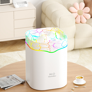 เครื่องเพิ่มความชื้นในภูเขาไฟ USB 2000มล. สีสันสดใสเครื่องกระจายน้ำมันหอมระเหยเครื่องทำความชื้นแบบละอองเย็นเครื่องทำความชื้นในบ้านโรงแรม - Product Image 1