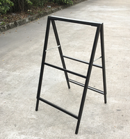 Panneau publicitaire pliable en fer, personnalisable, durable, double face, pour trottoir, cadre de signalisation, affiche