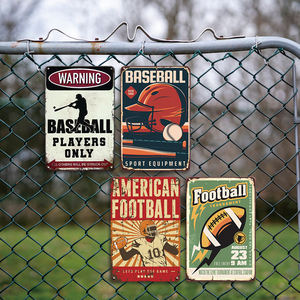 Letrero Metálico Retro de <span class=keywords><strong>Jugadores</strong></span> de Béisbol, Decoración Deportiva de Fútbol Americano para Cuarto de Hombre, Garaje, Placa Decorativa para Pared - Product Image 2