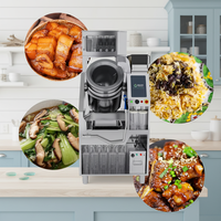 Robot de Cocina Inteligente Totalmente Automático, Programación de Recetas, Construcción de Acero Inoxidable, Control Preciso de Temperatura para Uso Comercial