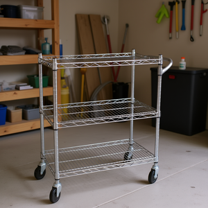 Chariot utilitaire robuste à 3 niveaux, modèle D0100HEJN2W - Product Image 2