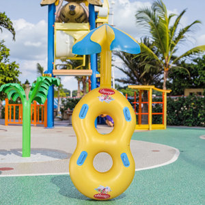 Bình Thường Trong Kho 0.75Mm Độ Dày PVC 2 Người Công Viên Nước Trượt Ống Đôi Công Viên Nước Ống Cho Rắn Hổ Mang Trượt - Product Image 1