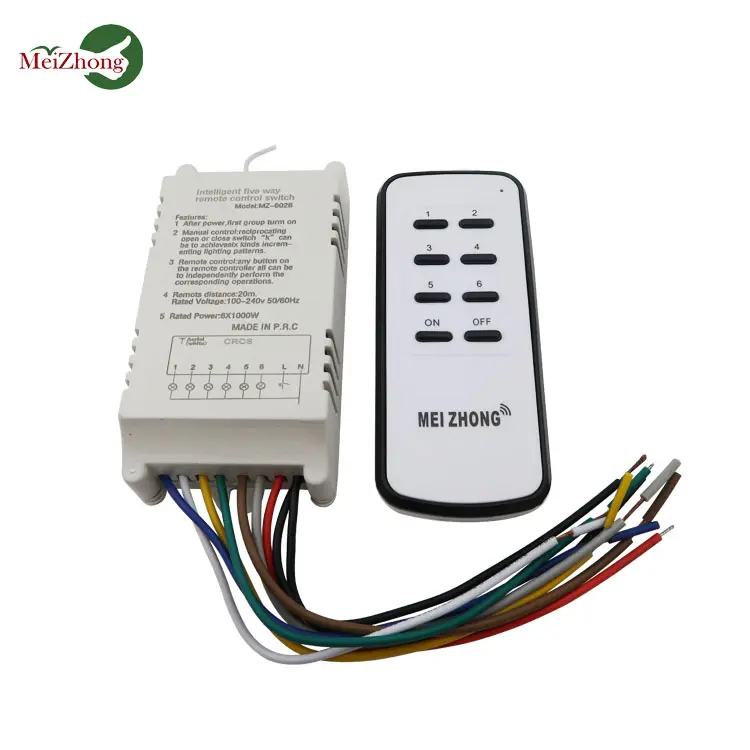 95V-240V 6-channel switch Smart home remote control light Wireless remote control switch
