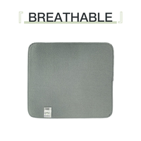 Tapis de comptoir de cuisine en microfibre absorbante, tapis de séchage pour vaisselle, ustensiles, casseroles et poêles, tapis de vaisselle gaufré